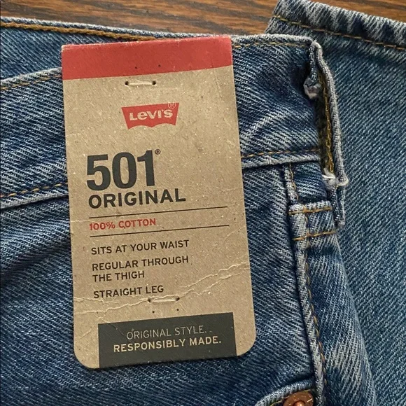 NWT Men’s 501 Original Jeans Size 30/30 - Picture 5 of 8